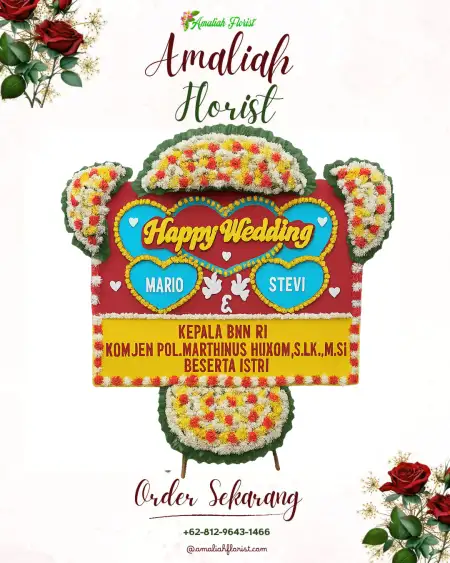 Papan Bunga Pernikahan Jati Perumnas
