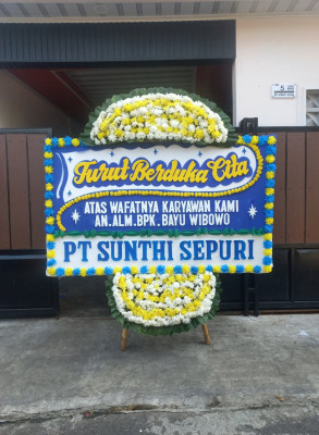 Papan Bunga Duka di Jati Perumnas